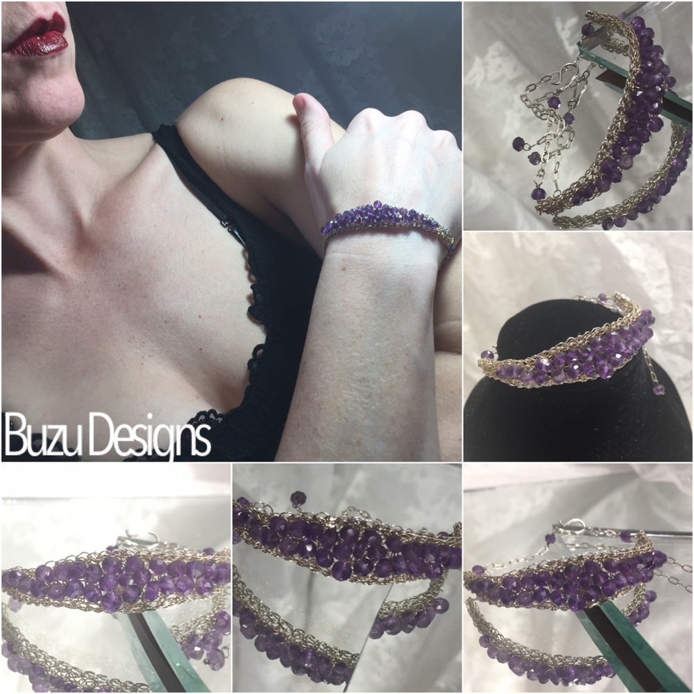 Made in 🇺🇸 Amethyst and Sterling Silver Bracelet